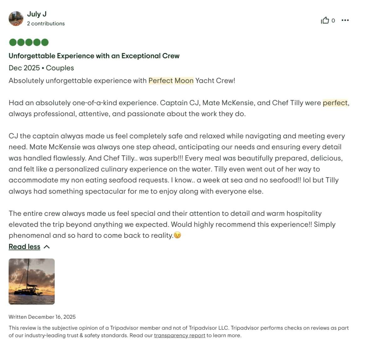 Perfect Moon guest review
