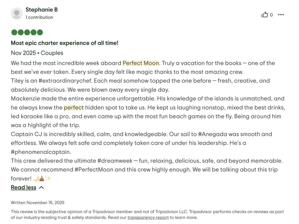 Perfect Moon guest review