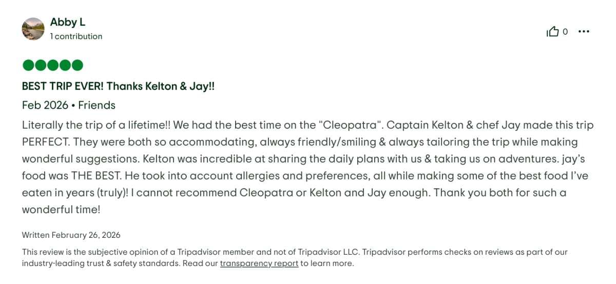 Cleopatra guest review