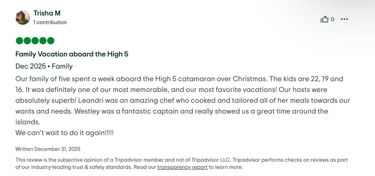 HIGH 5 guest review