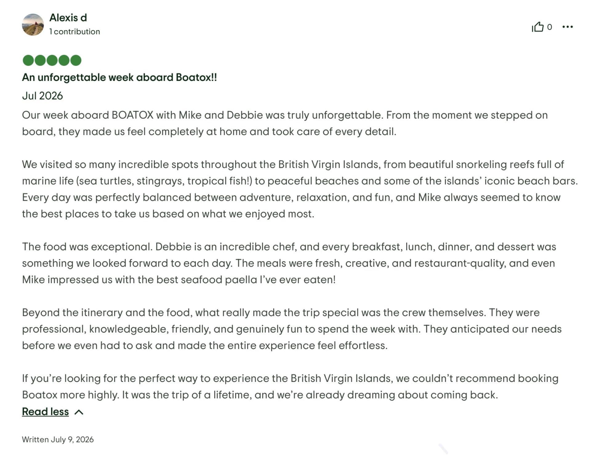 Boatox guest review