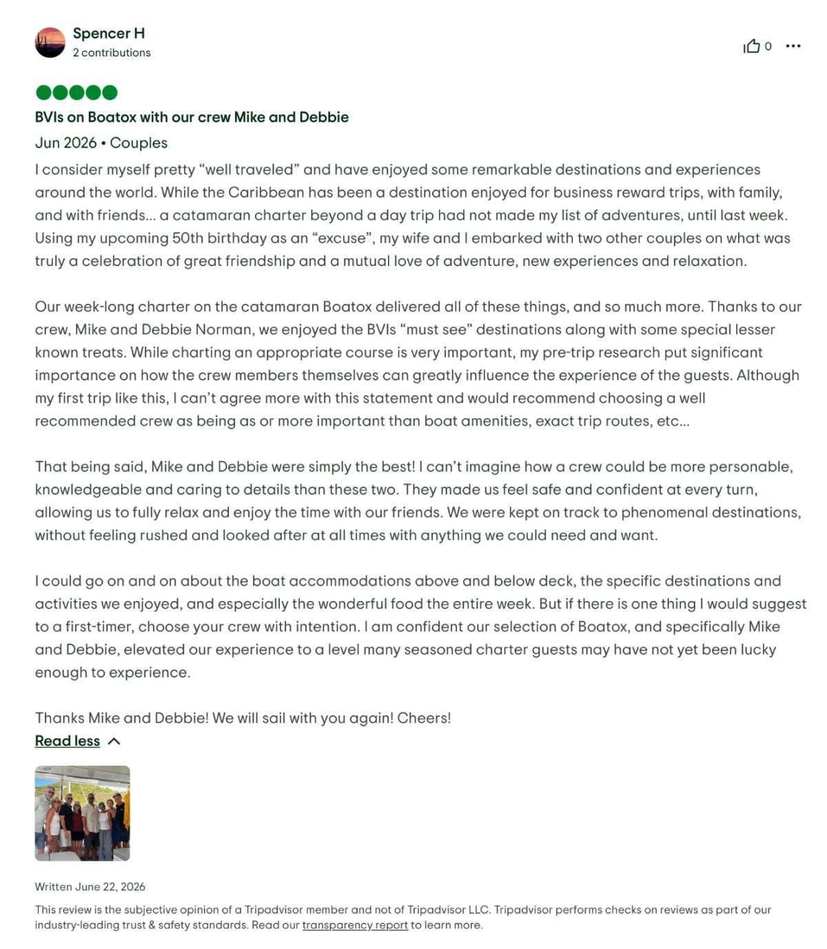 Boatox guest review