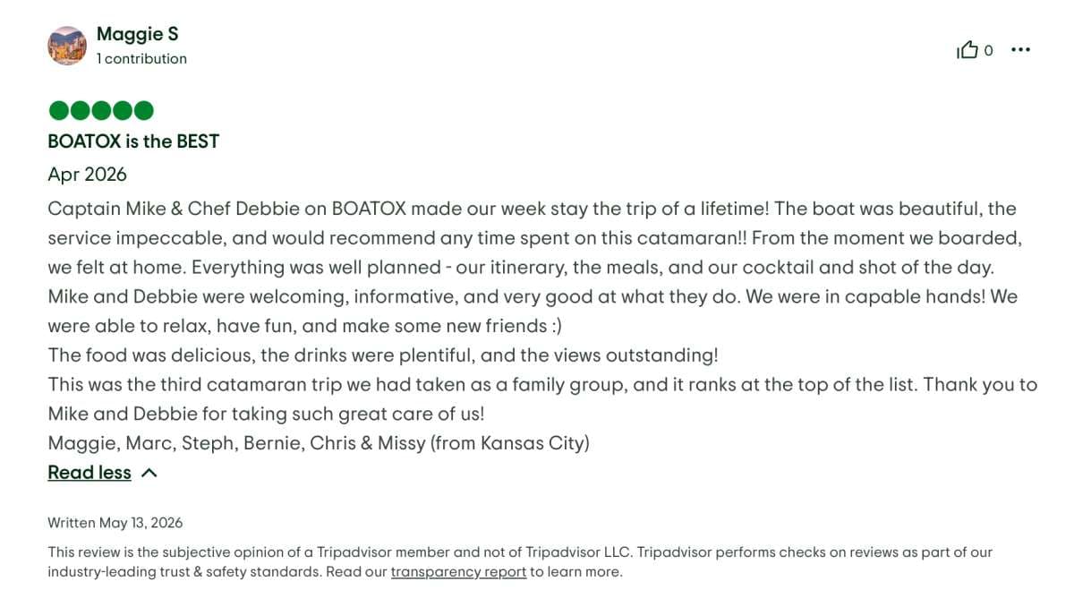Boatox guest review
