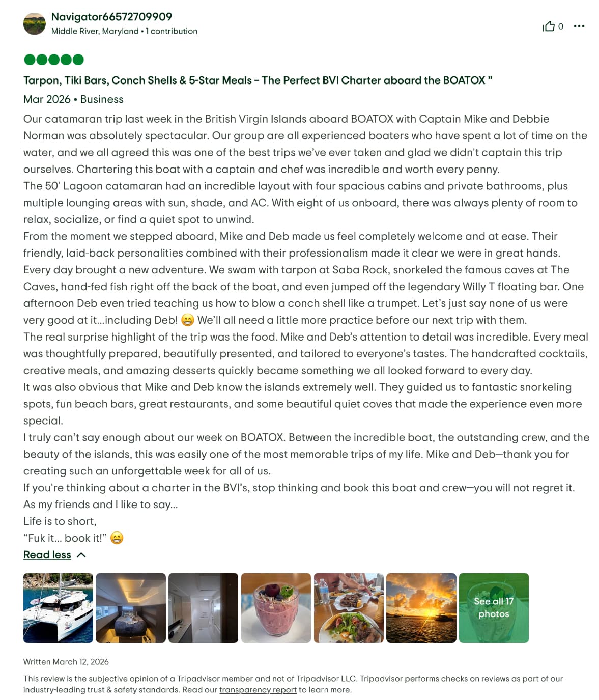 Boatox guest review