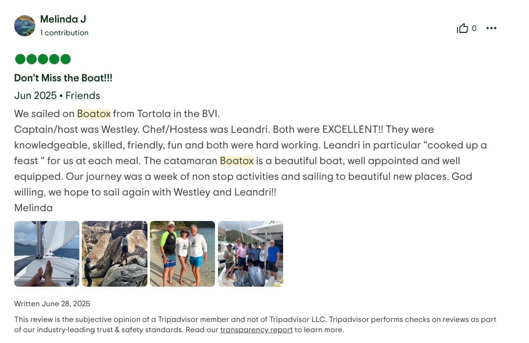 Boatox guest review