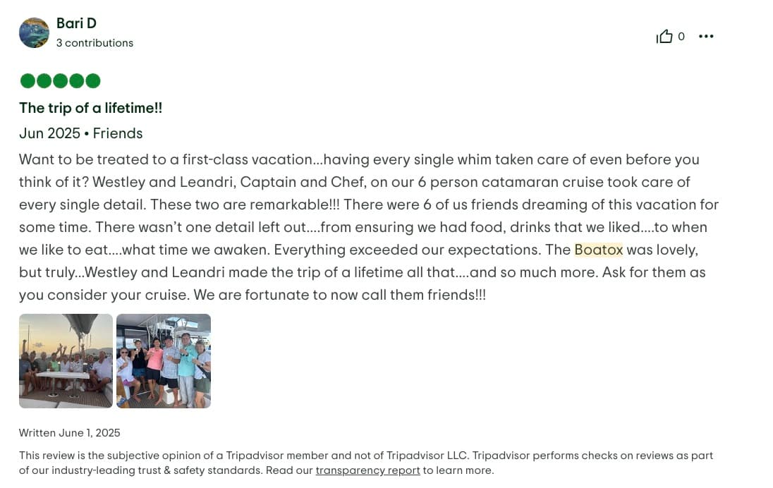 Boatox guest review