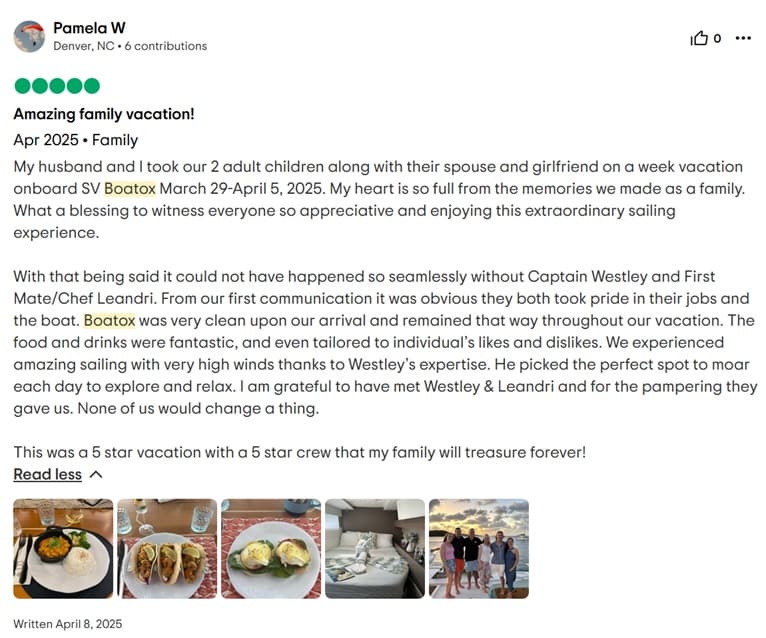 Boatox guest review