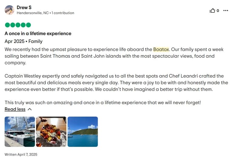 Boatox guest review