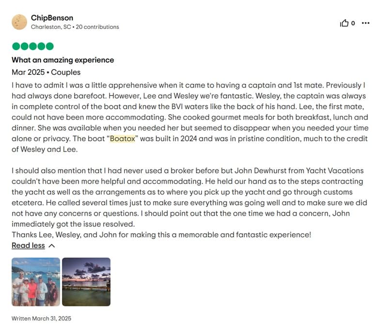 Boatox guest review