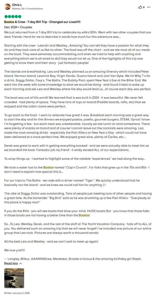 Boatox guest review
