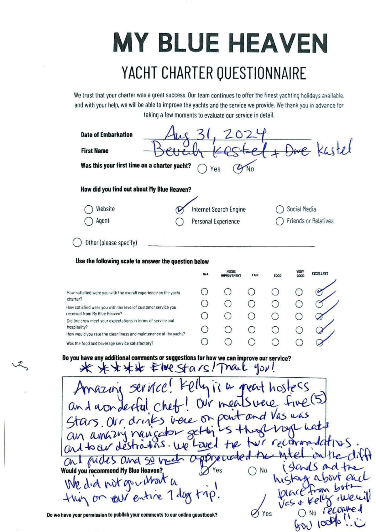 My Blue heaven guest review