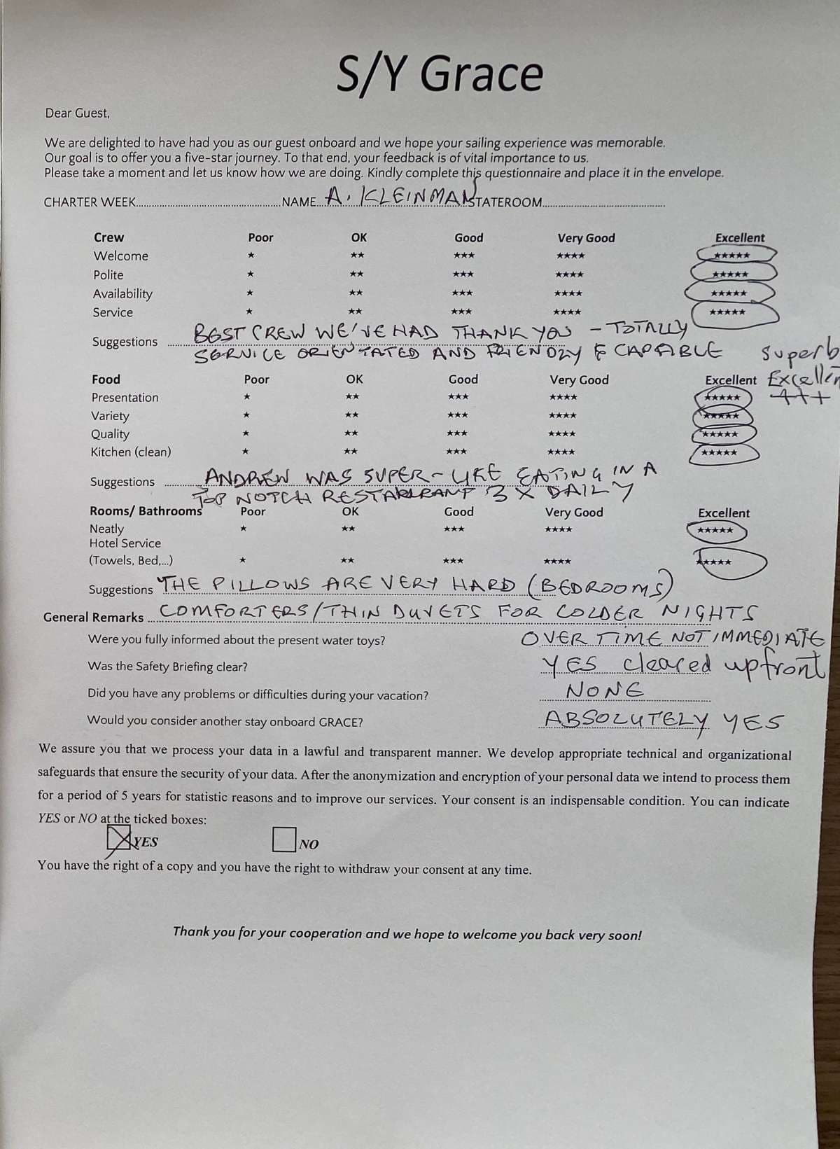 GRACE guest review