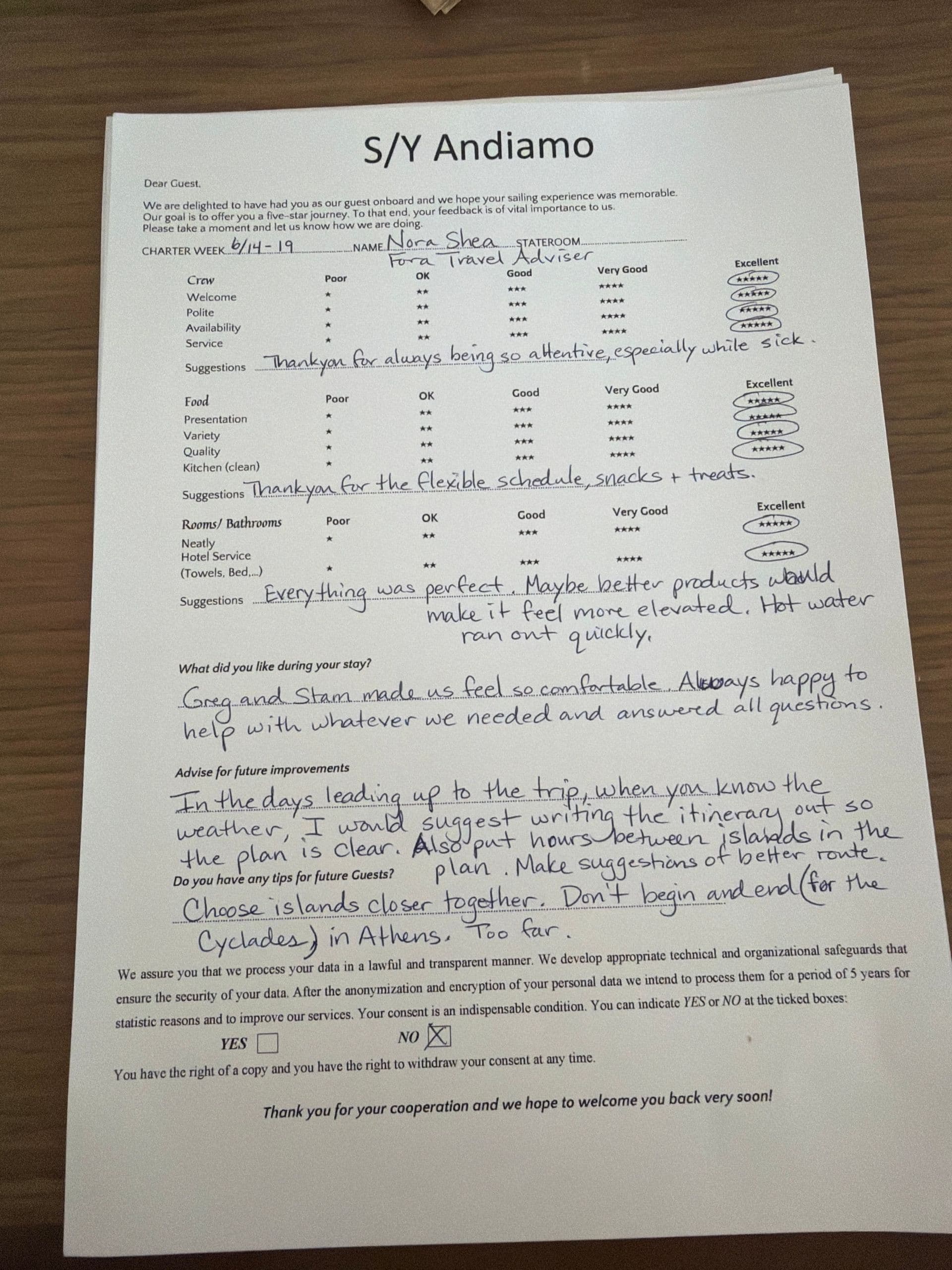 ANDIAMO guest review