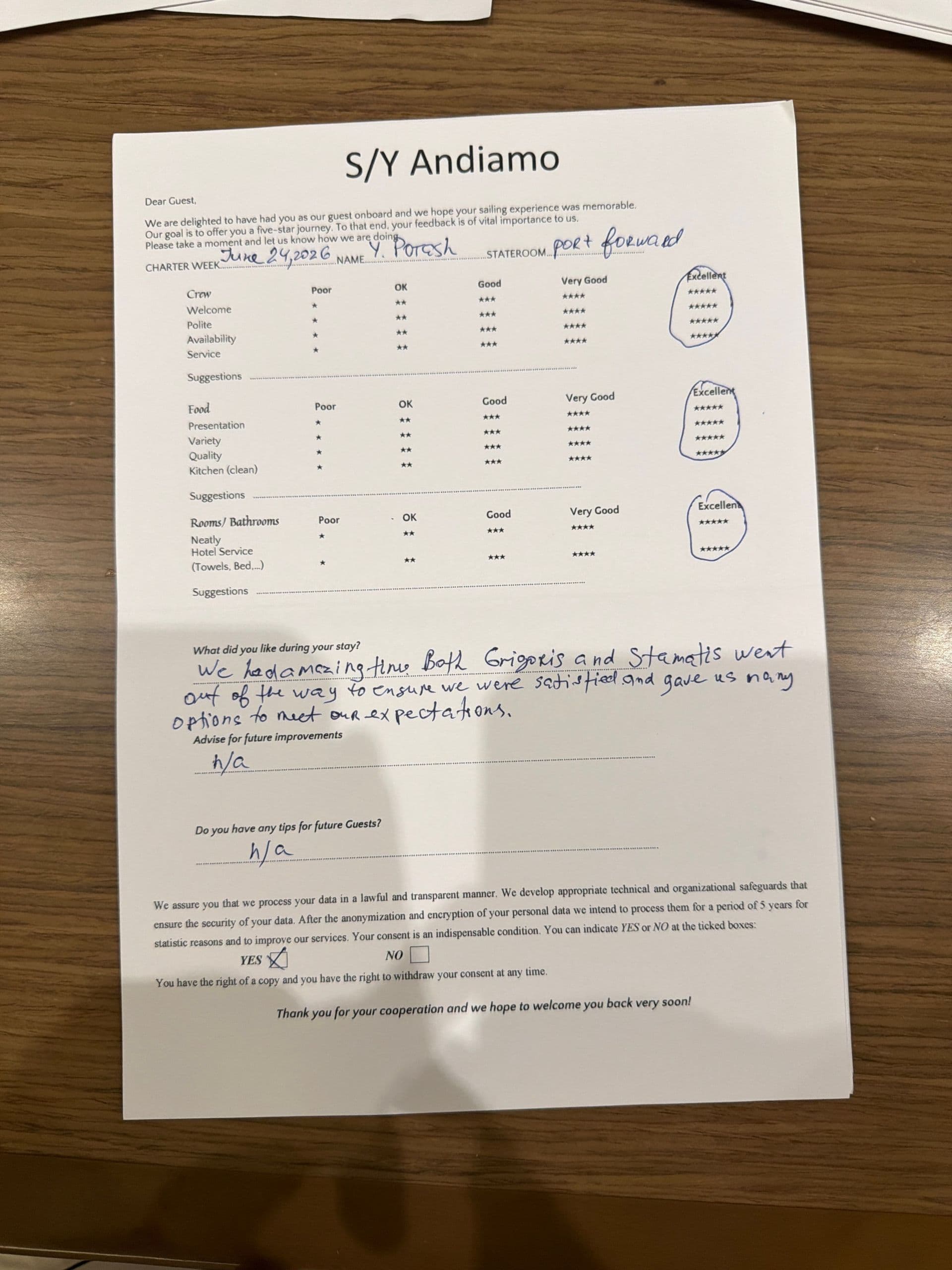 ANDIAMO guest review