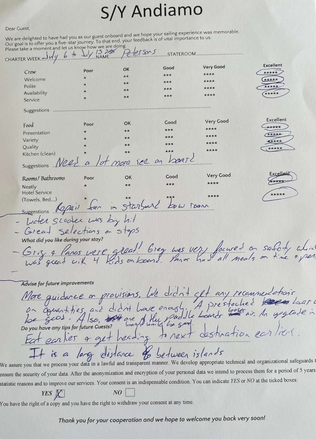 ANDIAMO guest review
