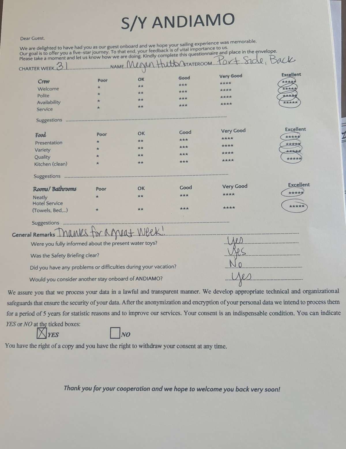 ANDIAMO guest review