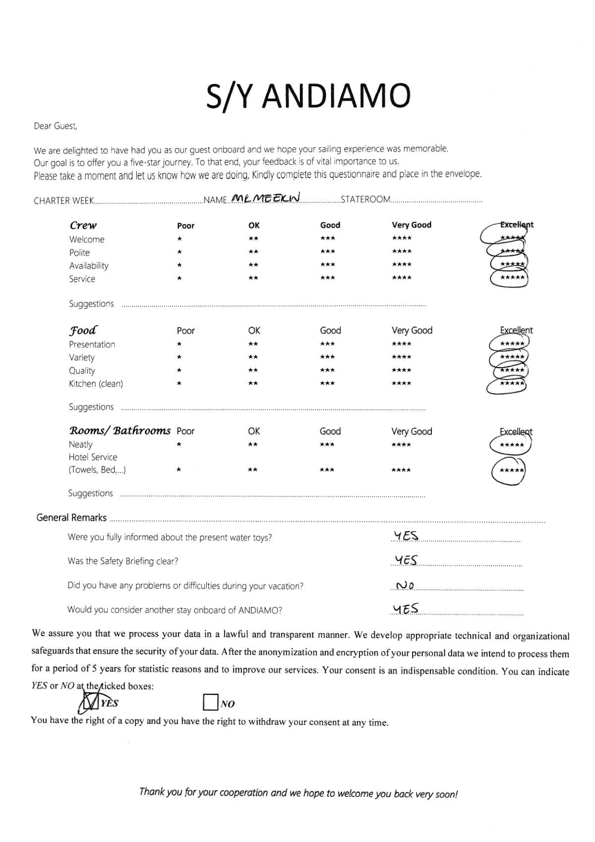 ANDIAMO guest review