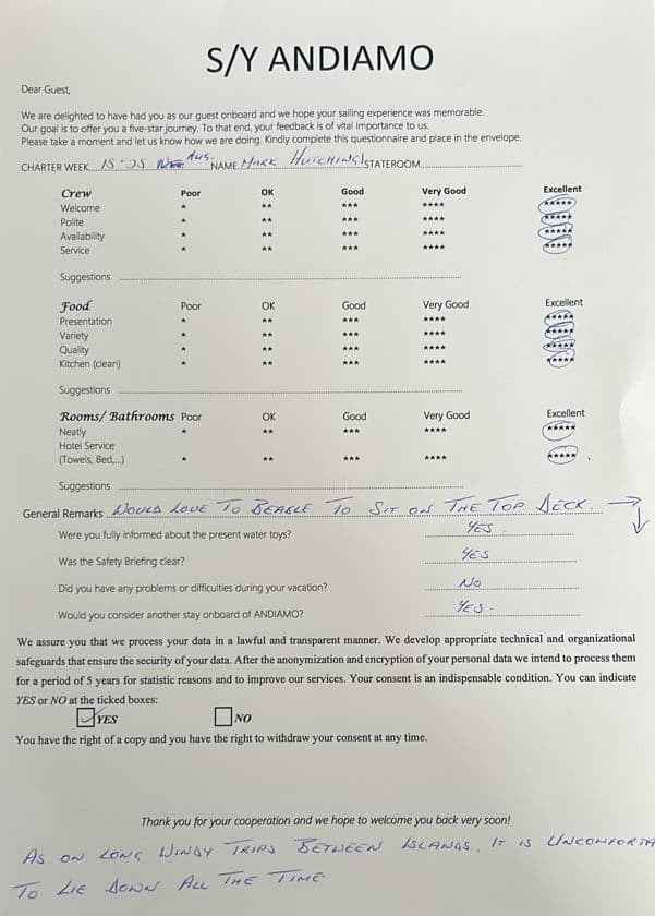 ANDIAMO guest review