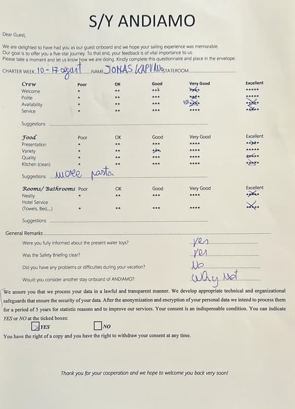 ANDIAMO guest review