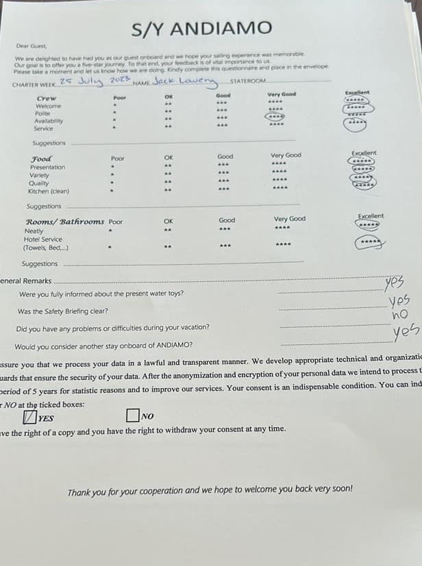 ANDIAMO guest review