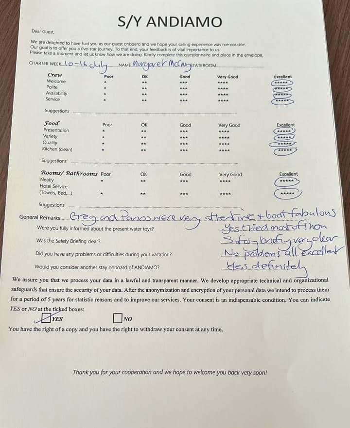 ANDIAMO guest review