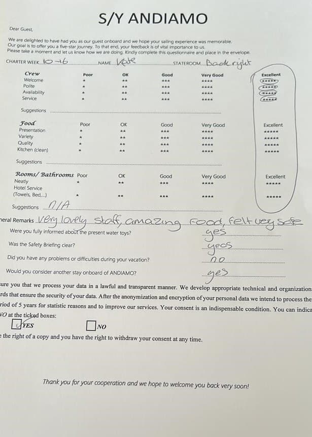 ANDIAMO guest review