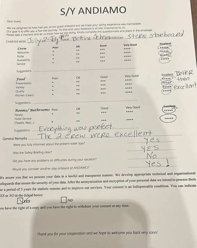 ANDIAMO guest review