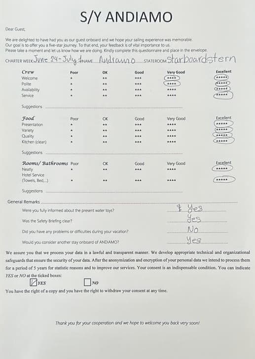 ANDIAMO guest review