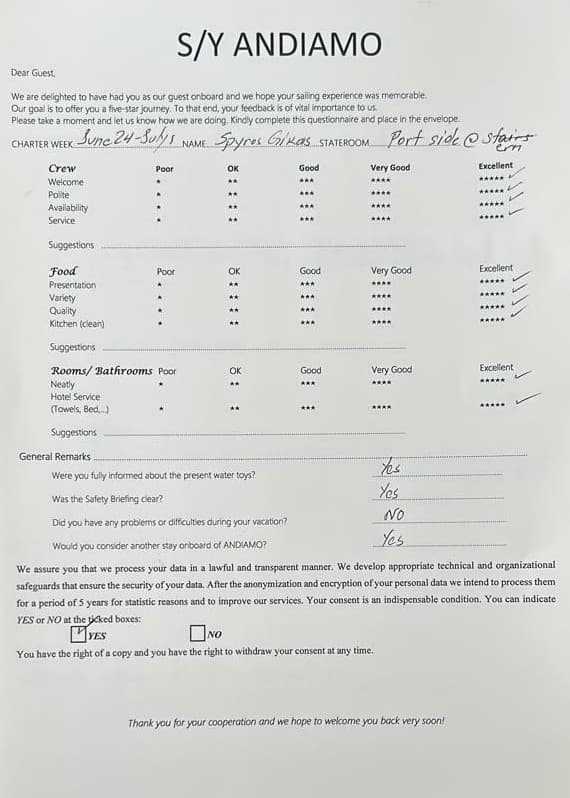 ANDIAMO guest review