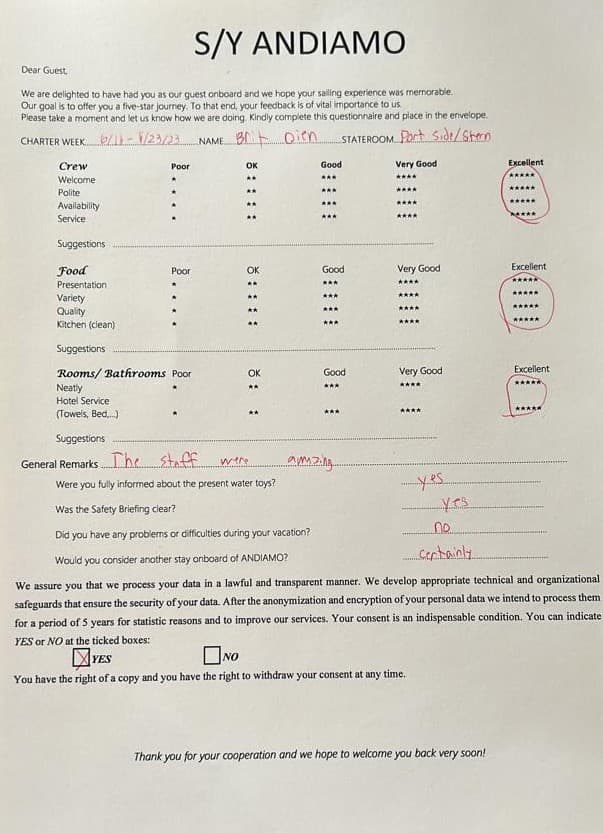 ANDIAMO guest review