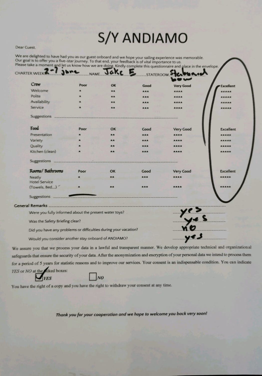 ANDIAMO guest review
