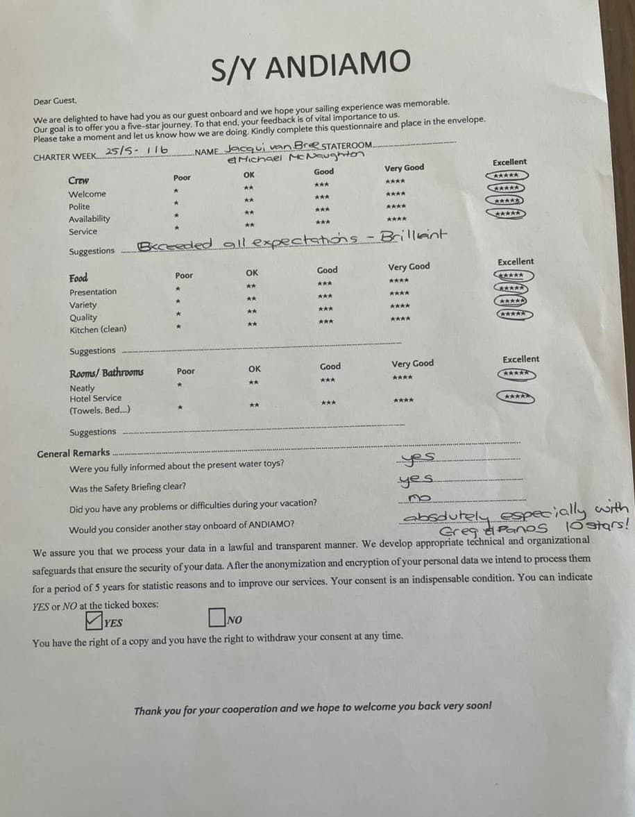 ANDIAMO guest review