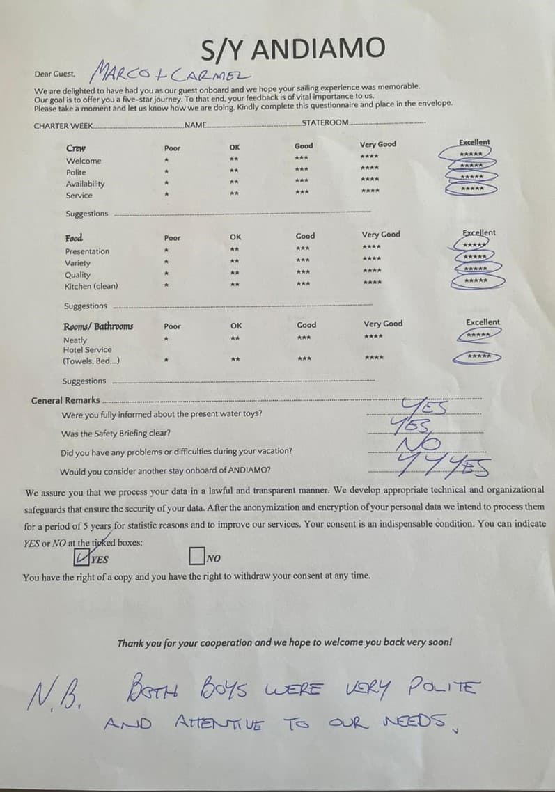 ANDIAMO guest review