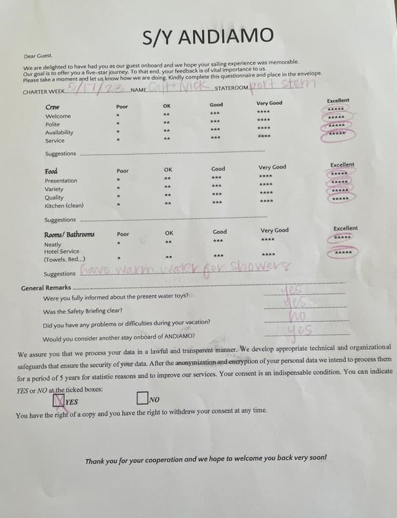 ANDIAMO guest review