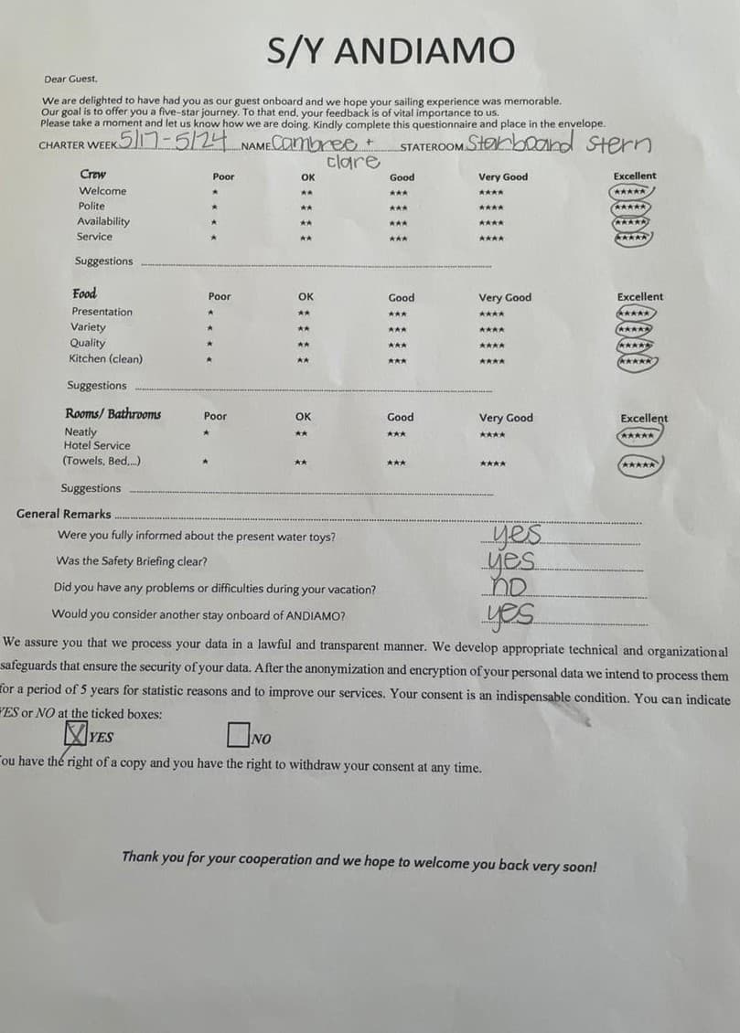 ANDIAMO guest review