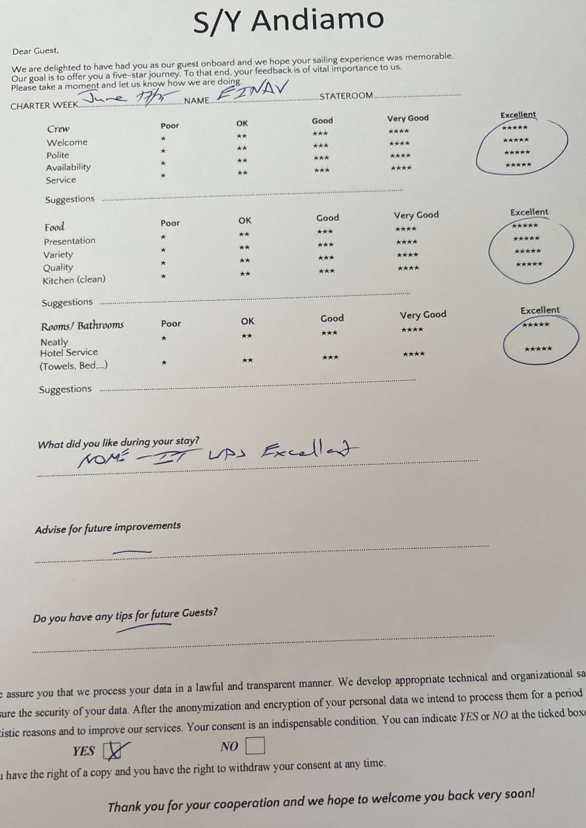ANDIAMO guest review