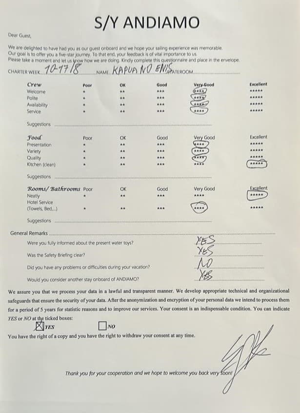 ANDIAMO guest review