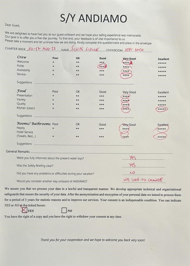 ANDIAMO guest review