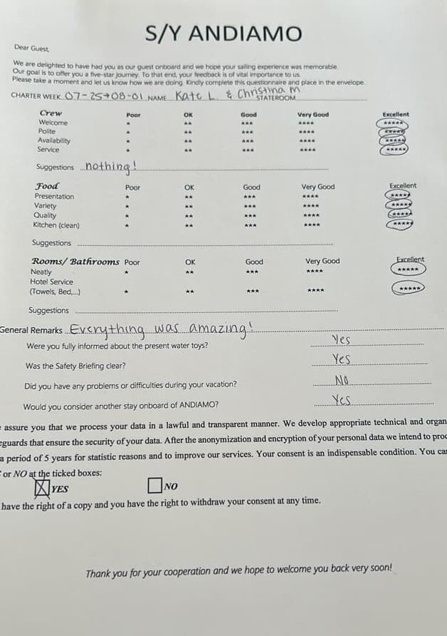 ANDIAMO guest review
