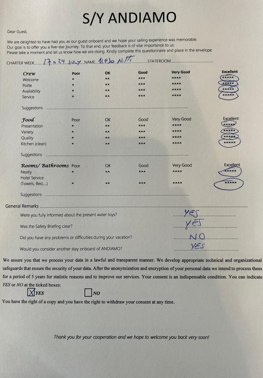 ANDIAMO guest review