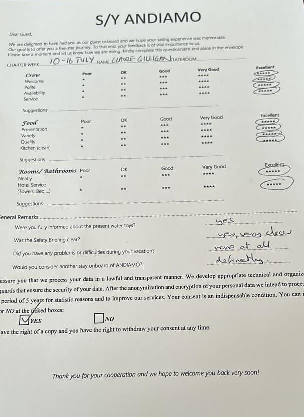 ANDIAMO guest review