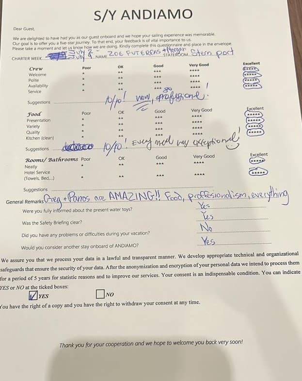 ANDIAMO guest review