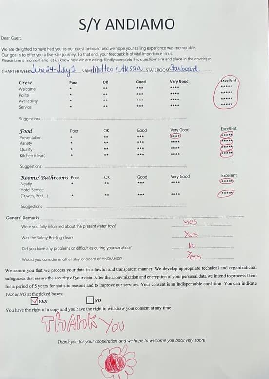 ANDIAMO guest review