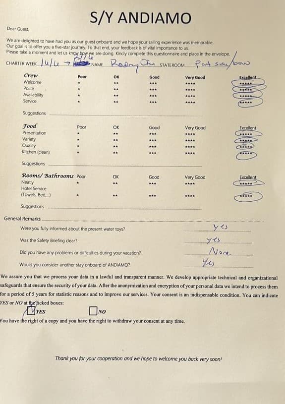 ANDIAMO guest review