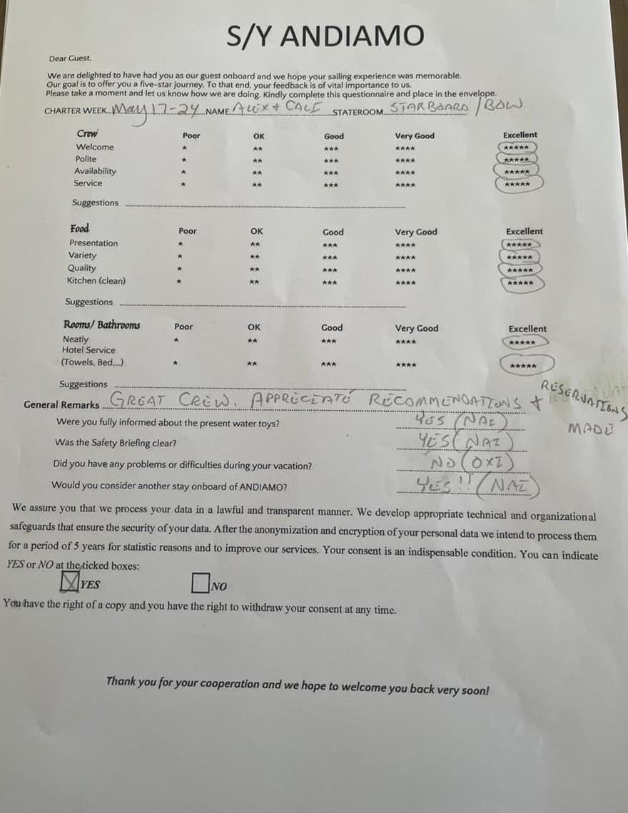 ANDIAMO guest review