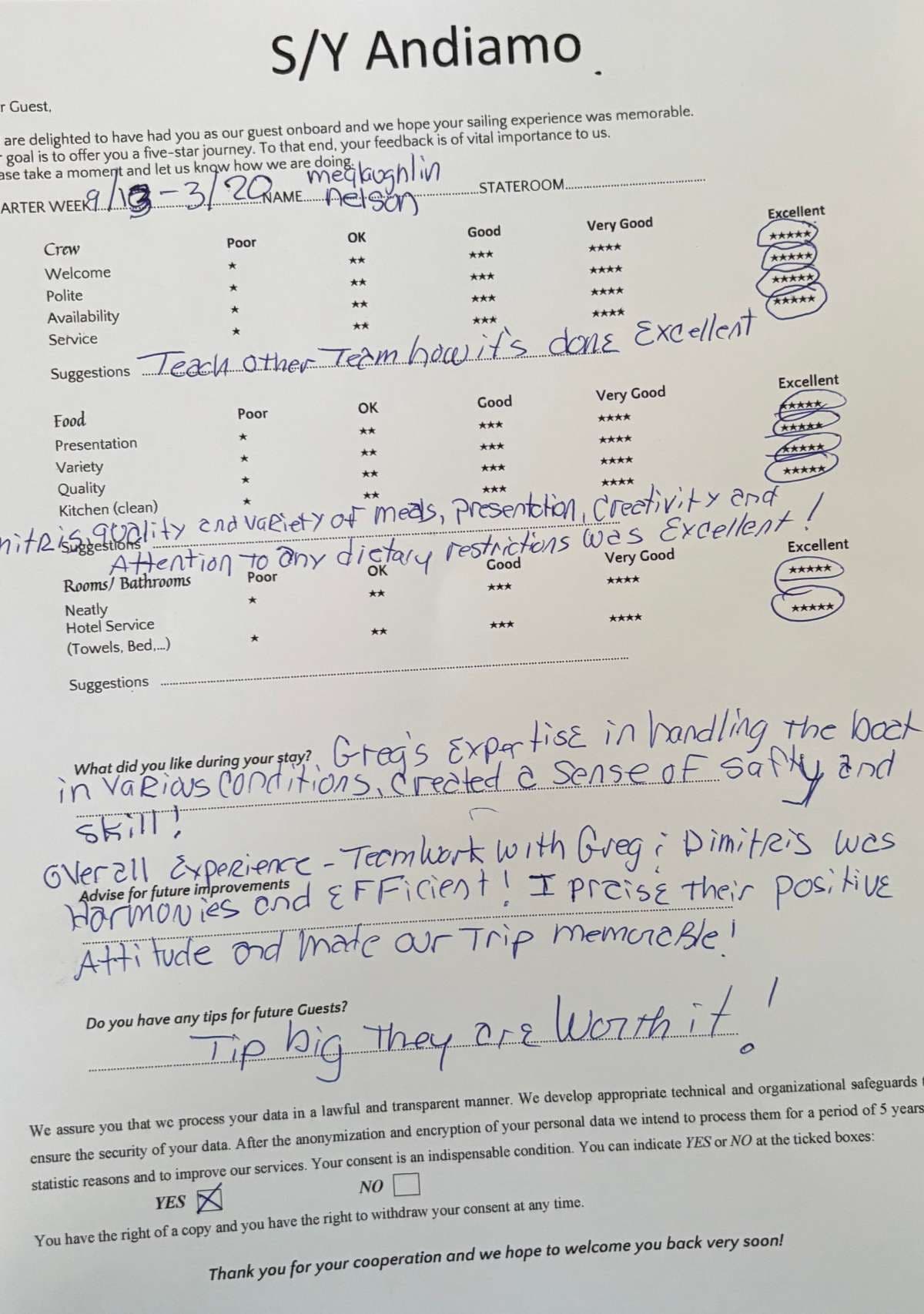 ANDIAMO guest review