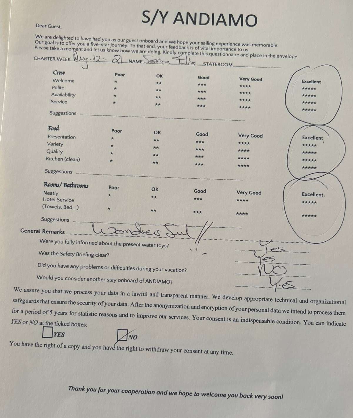 ANDIAMO guest review