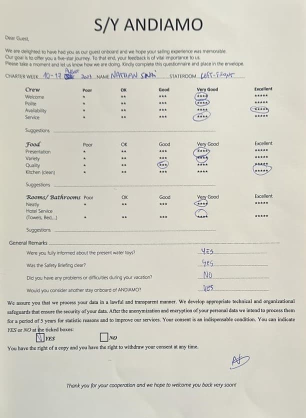 ANDIAMO guest review
