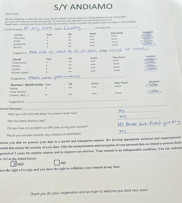 ANDIAMO guest review