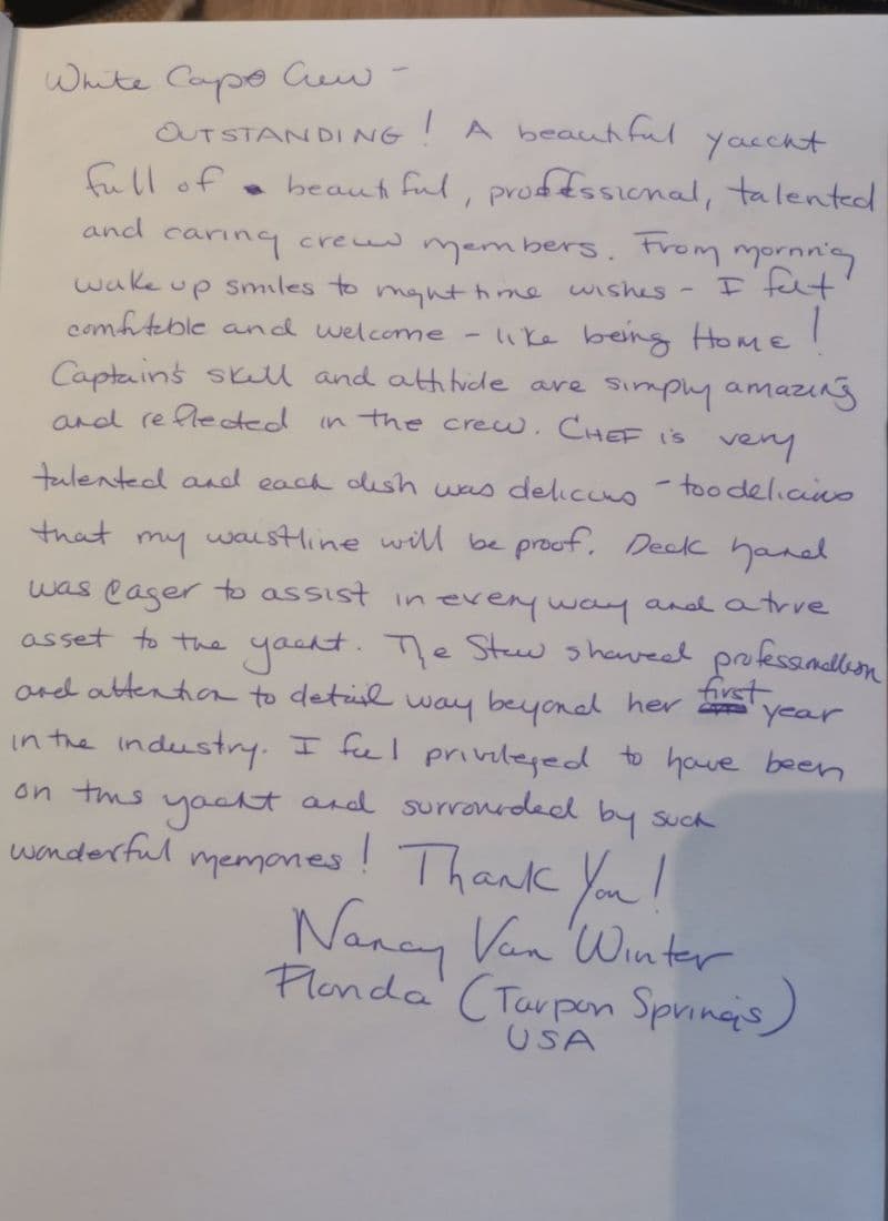 WHITE CAPS guest review
